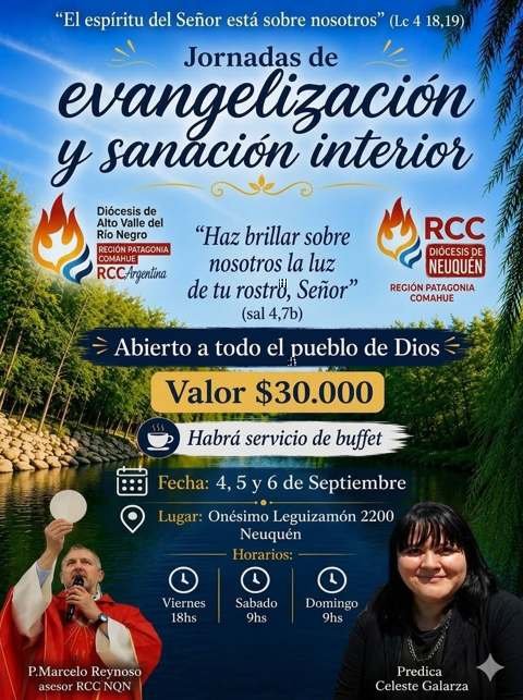 Flyer Jornadas de Evangelización y Sanación Interior